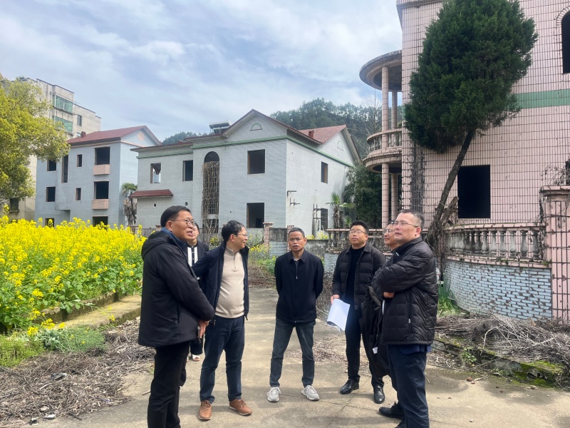 3月25日，潘总陪同华东师范大学休闲文旅产业研究院院长钱建农一行考察集团旸村地块、丰乐西园地块。_副本.jpg